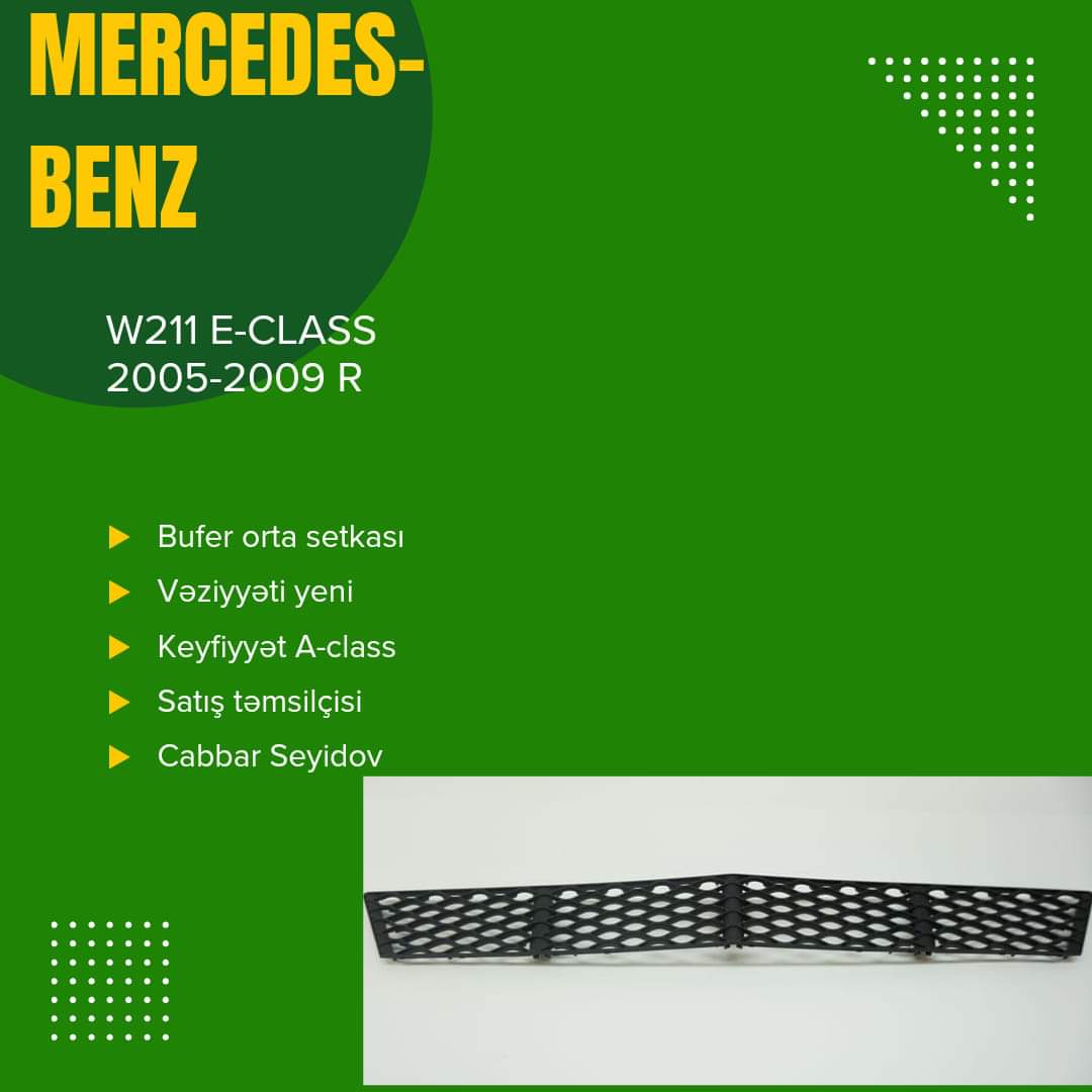 W211 E-clas Qabaq bufer xromu  