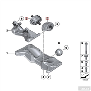 BMW F10, F30, G30 Mühərrik yastığı